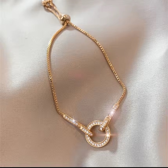 18K gold plated bracelet elegant - Picture 1 of 5